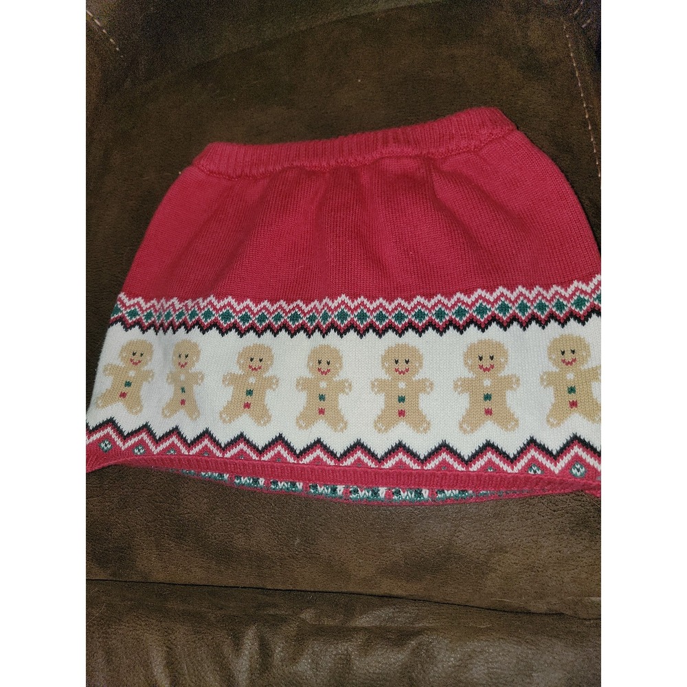 Gymboree Christmas cabin gingerbread‎ man sweater skirt size 5t